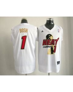 Heat #1 Chris Bosh White 2012 NBA Champions Stitched NBA Jersey