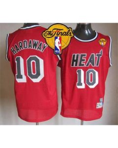 Heat #10 Tim Hardaway Red Finals Patch Throwback Stitched NBA Jersey