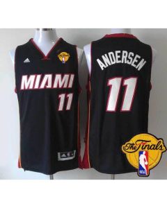Heat #11 Chris Andersen Black Finals Patch Stitched NBA Jersey