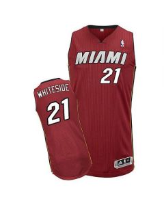 Heat #21 Hassan Whiteside Red Stitched NBA Jersey