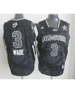 Heat #3 Dwyane Wade Black 2013 All Star Fashion Stitched NBA Jersey