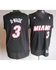 Heat #3 Dwyane Wade Black D-WADE Fashion Stitched NBA Jersey