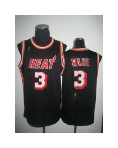 Heat #3 Dwyane Wade Black Hardwood Classics Nights Stitched NBA Jersey