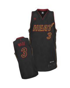 Heat #3 Dwyane Wade Carbon Fiber Fashion Black Stitched NBA Jersey