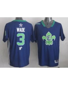 Heat #3 Dwyane Wade Navy Blue 2014 All Star Stitched NBA Jersey