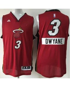 Heat #3 Dwyane Wade Red 2014-15 Christmas Day Stitched NBA Jersey