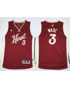 Heat #3 Dwyane Wade Red 2015-2016 Christmas Day Stitched Youth NBA Jersey