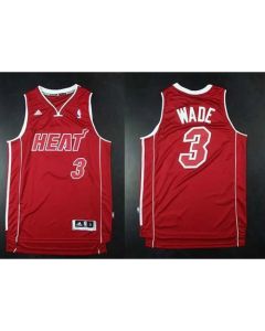 Heat #3 Dwyane Wade Red Pride Swingman Stitched NBA Jersey