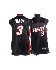 Heat #3 Dwyane Wade Stitched Black NBA Jersey
