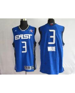 Heat #3 Dwyane Wade Stitched Blue 2010 All Star NBA Jersey