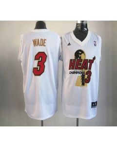 Heat #3 Dwyane Wade White 2012 NBA Champions Stitched NBA Jersey