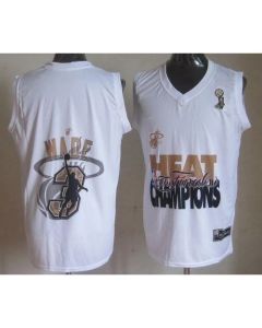 Heat #3 Dwyane Wade White 2013 NBA Finals Champions Stitched NBA Jersey
