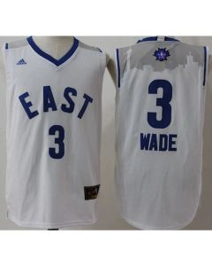 Heat #3 Dwyane Wade White 2016 All Star Stitched NBA Jersey