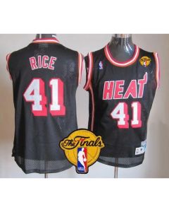 Heat #41 Glen Rice Black Hardwood Classics Nights Finals Patch Stitched NBA Jersey