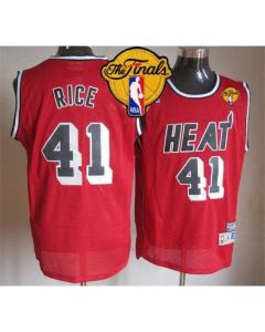 Heat #41 Glen Rice Red Throwback Finals Patch Stitched NBA Jersey