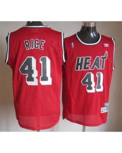Heat #41 Glen Rice Red Throwback Stitched NBA Jersey