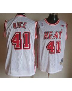 Heat #41 Glen Rice White Throwback Stitched NBA Jersey