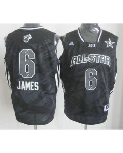 Heat #6 LeBron James Black 2013 All Star Fashion Stitched NBA Jersey