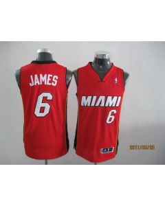 Heat #6 LeBron James Revolution 30 Red Stitched NBA Jersey