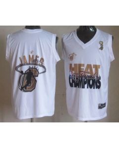 Heat #6 LeBron James White 2013 NBA Finals Champions Stitched NBA Jersey