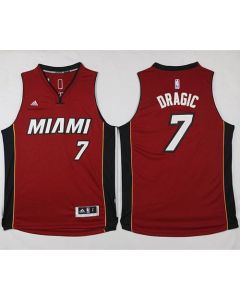 Heat #7 Goran Dragic Red Stitched NBA Jersey