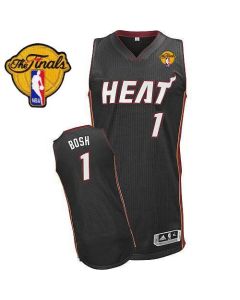 Heat Finals Patch #1 Chris Bosh Revolution 30 Black Stitched NBA Jersey