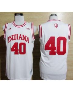 Hoosiers #40 Cody Zeller White Basketball Stitched NCAA Jersey