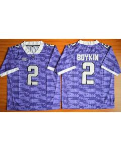 Horned Frogs #2 Trevone Boykin Purple Stitched NCAA Jersey