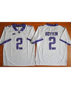 Horned Frogs #2 Trevone Boykin White Stitched NCAA Jersey