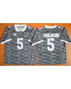 Horned Frogs #5 LaDainian Tomlinson Grey Stitched NCAA Jersey