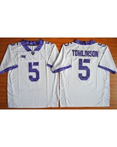 Horned Frogs #5 LaDainian Tomlinson White Stitched NCAA Jersey