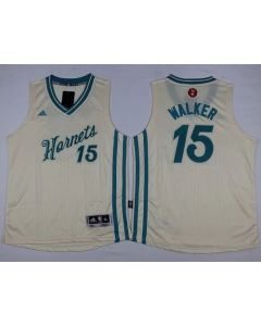 Hornets #15 Kemba Walker Cream 2015-2016 Christmas Day Stitched Youth NBA Jersey