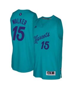 Hornets #15 Kemba Walker Teal 2016-2017 Christmas Day Stitched NBA Jersey