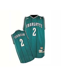 Hornets #2 Larry Johnson Green Charlotte Hornets Stitched NBA Jersey