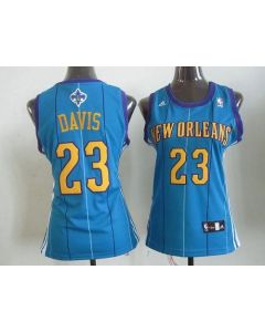 Hornets #23 Anthony Davis Blue Women's Road Stitched NBA Jersey