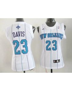 Hornets #23 Anthony Davis White Women's Home Stitched NBA Jersey