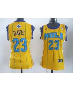 Hornets #23 Anthony Davis Yellow Women's Alternate Stitched NBA Jersey