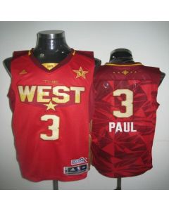 Hornets #3 Chris Paul 2011 All Star Red Stitched NBA Jersey