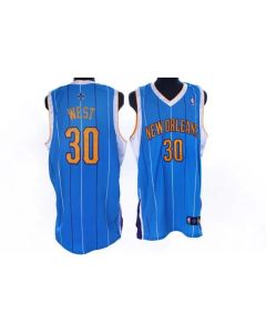 Hornets #30 David West Stitched Baby Blue NBA Jersey