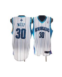 Hornets #30 David West Stitched White NBA Jersey