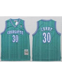 Hornets #30 Dell Curry Light Blue Throwback Stitched NBA Jersey
