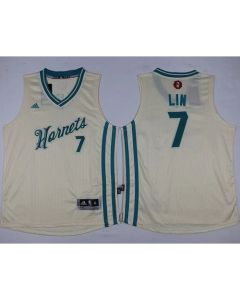 Hornets #7 Jeremy Lin Cream 2015-2016 Christmas Day Stitched Youth NBA Jersey