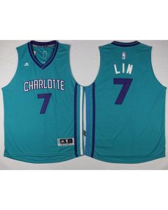 Hornets #7 Jeremy Lin Teal Stitched NBA Jersey