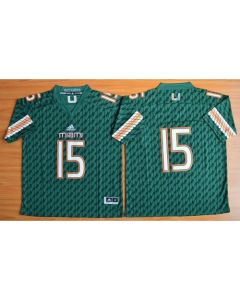 Hurricanes #15 Brad Kaaya Green Stitched NCAA Jerseys