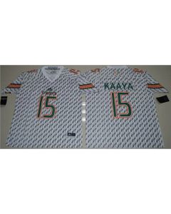 Hurricanes #15 Brad Kaaya White Stitched NCAA Jerseys