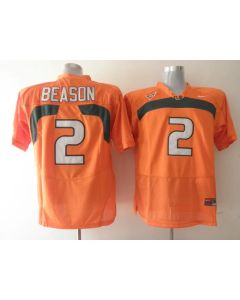 Hurricanes #2 Jon Beason Orange Stitched NCAA Jerseys