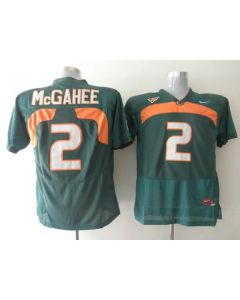 Hurricanes #2 Willis McGahee Green Stitched NCAA Jerseys