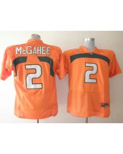Hurricanes #2 Willis McGahee Orange Stitched NCAA Jerseys