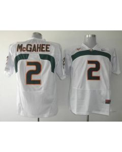 Hurricanes #2 Willis McGahee White Stitched NCAA Jerseys