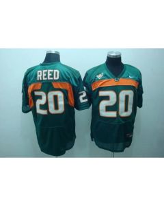 Hurricanes #20 Ed Reed Green Stitched NCAA Jerseys